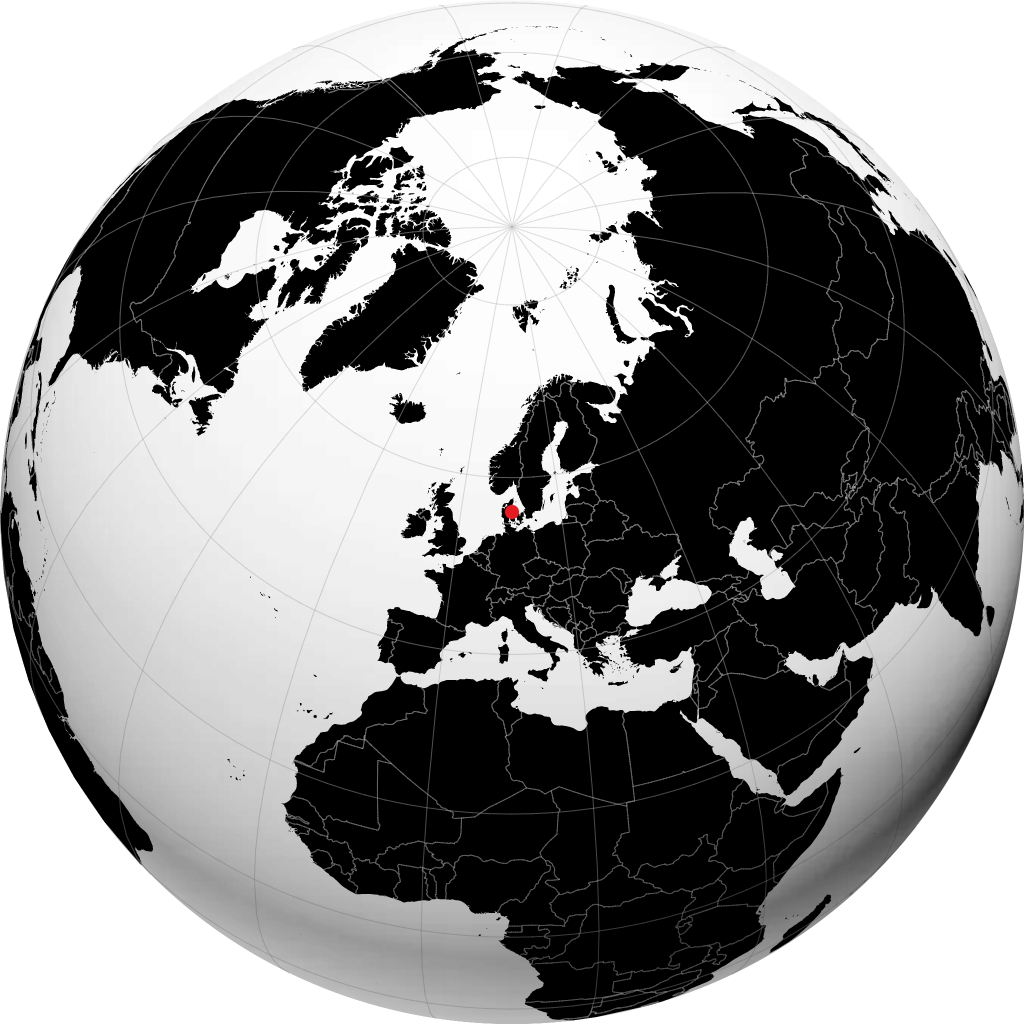 Aarhus kwenye globu