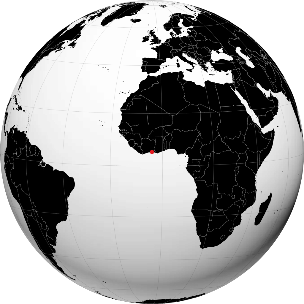 Abidjan kwenye globu