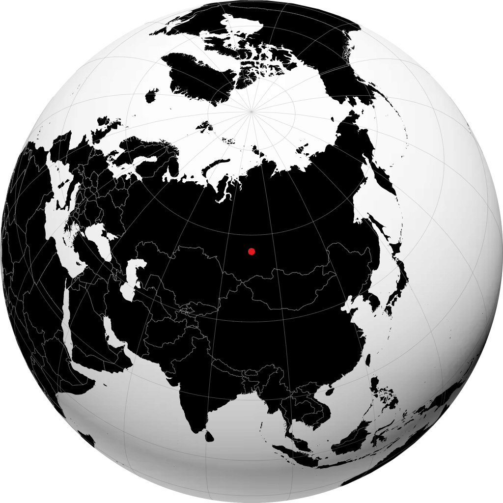 Achinsk kwenye globu