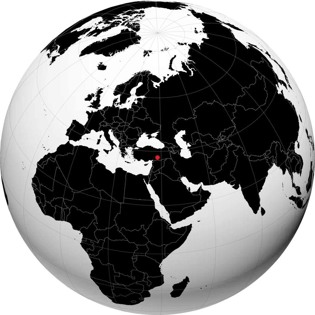 Adıyaman kwenye globu