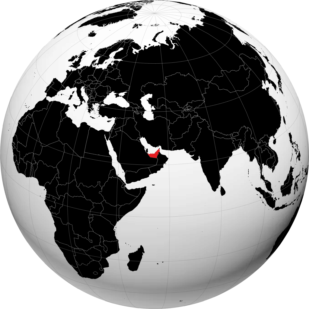 UAE kwenye globu