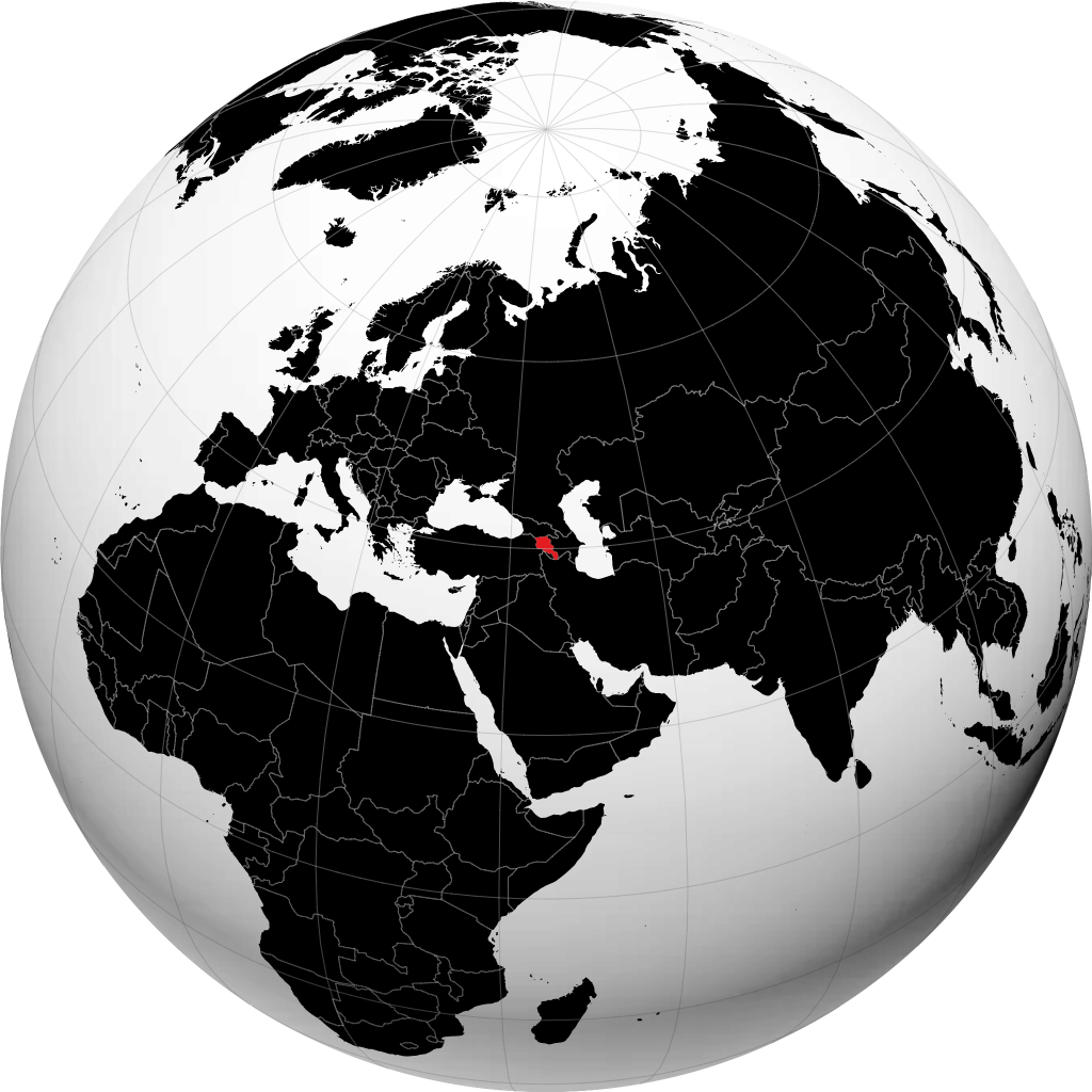 Armenia kwenye globu