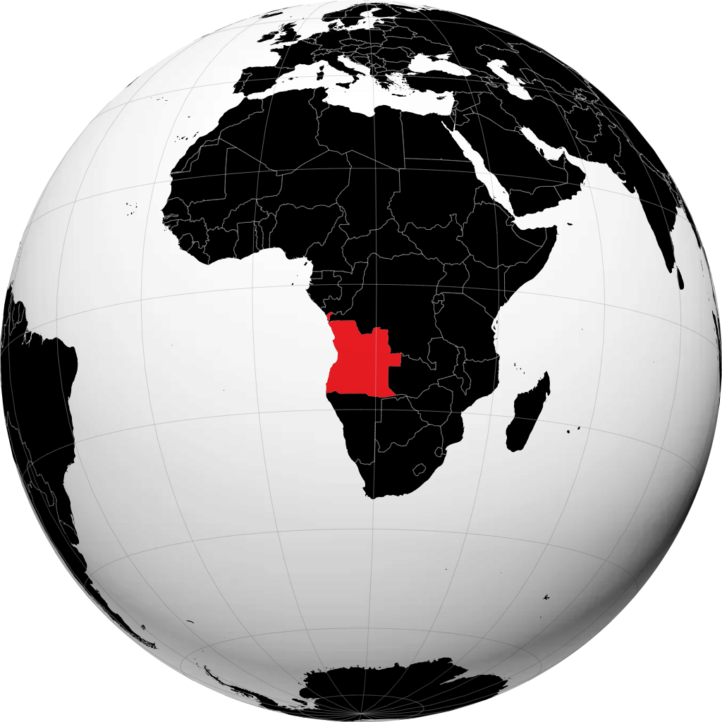 Angola kwenye globu