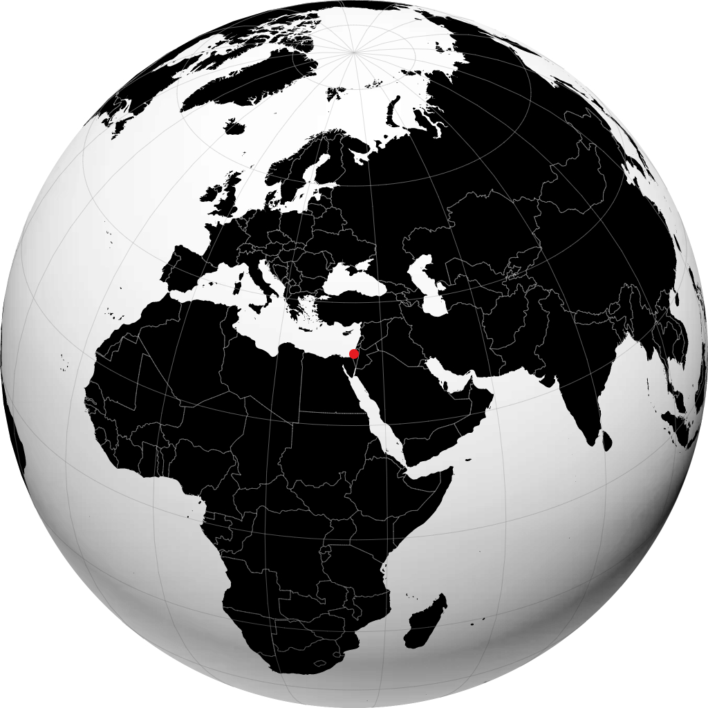 Ashqelon kwenye globu