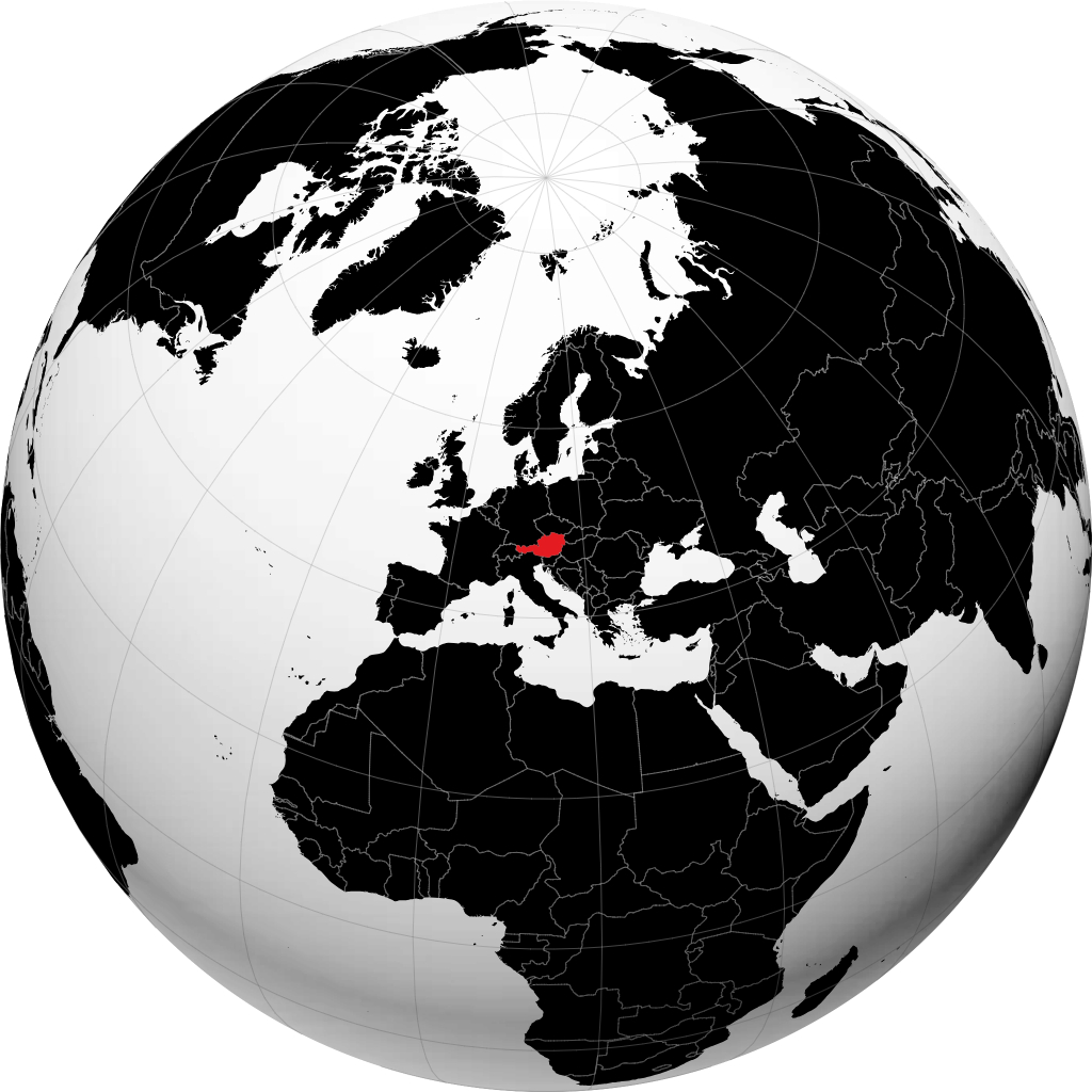 Austria kwenye globu