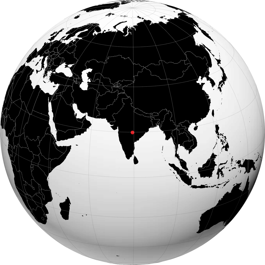 Ballarpur kwenye globu