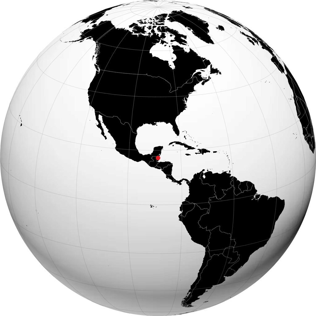 Belmopan kwenye globu