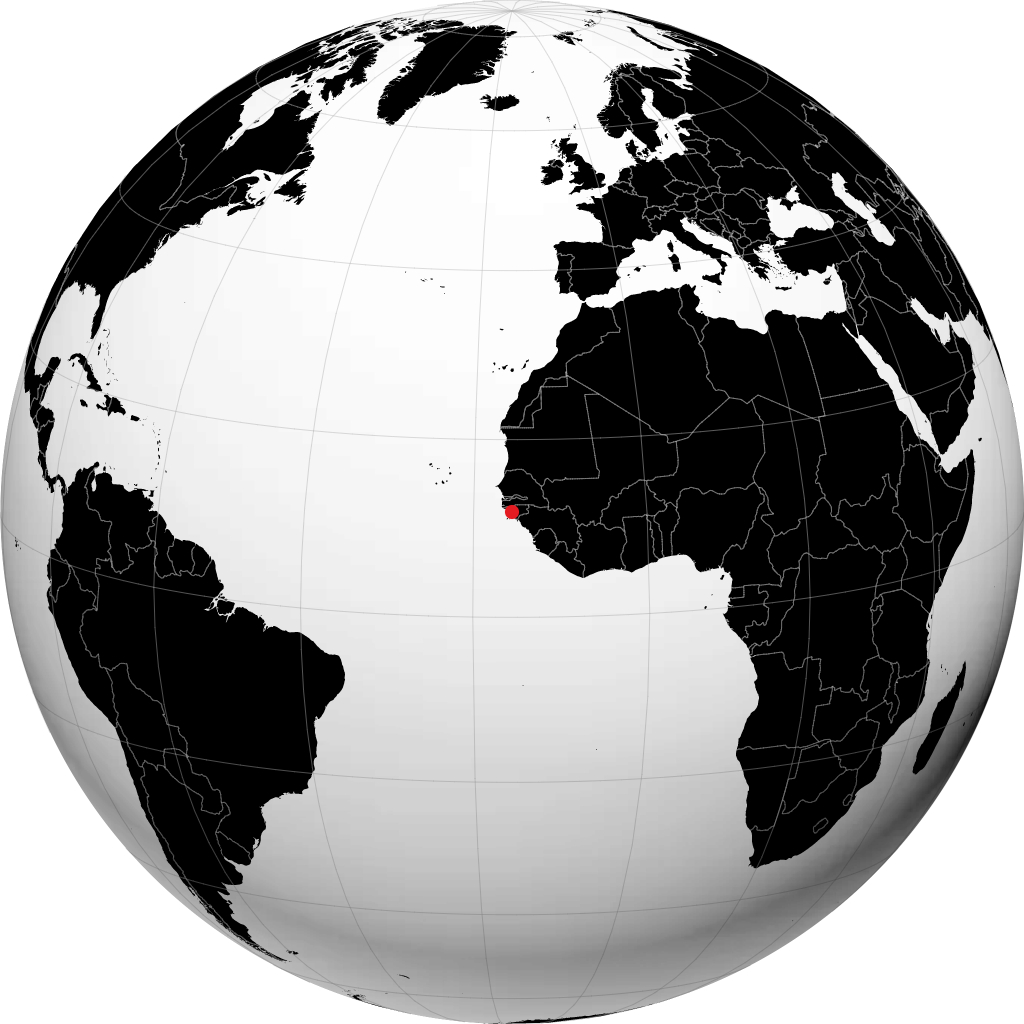 Bissau kwenye globu