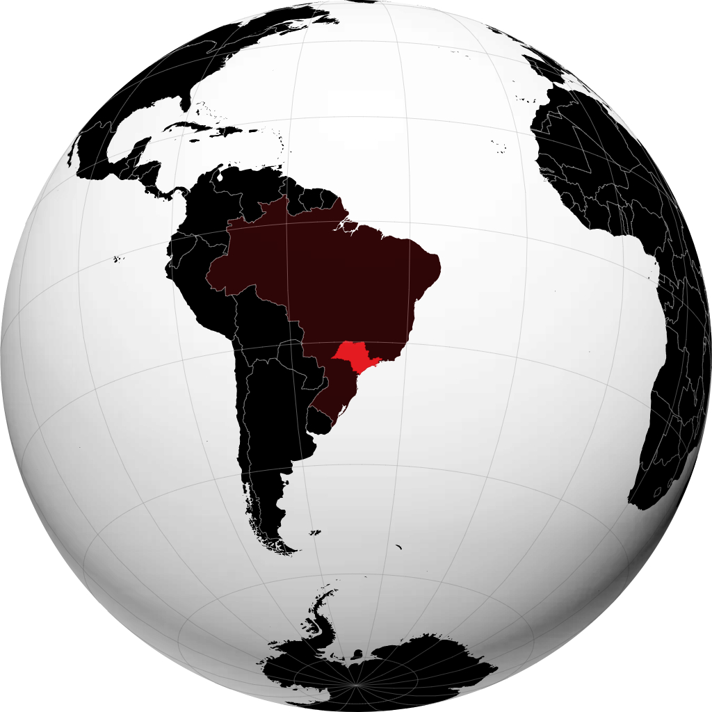 São Paulo kwenye globu