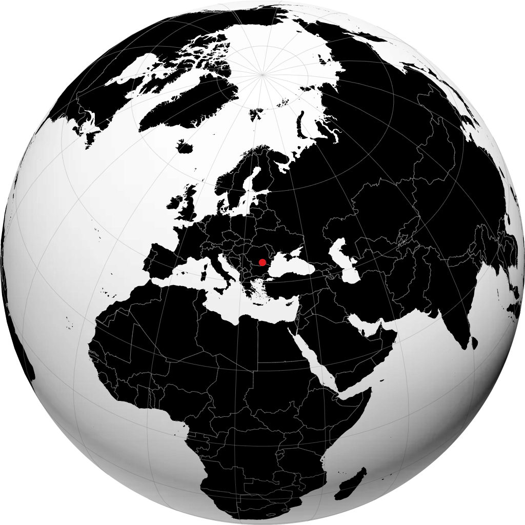 Bucharest kwenye globu