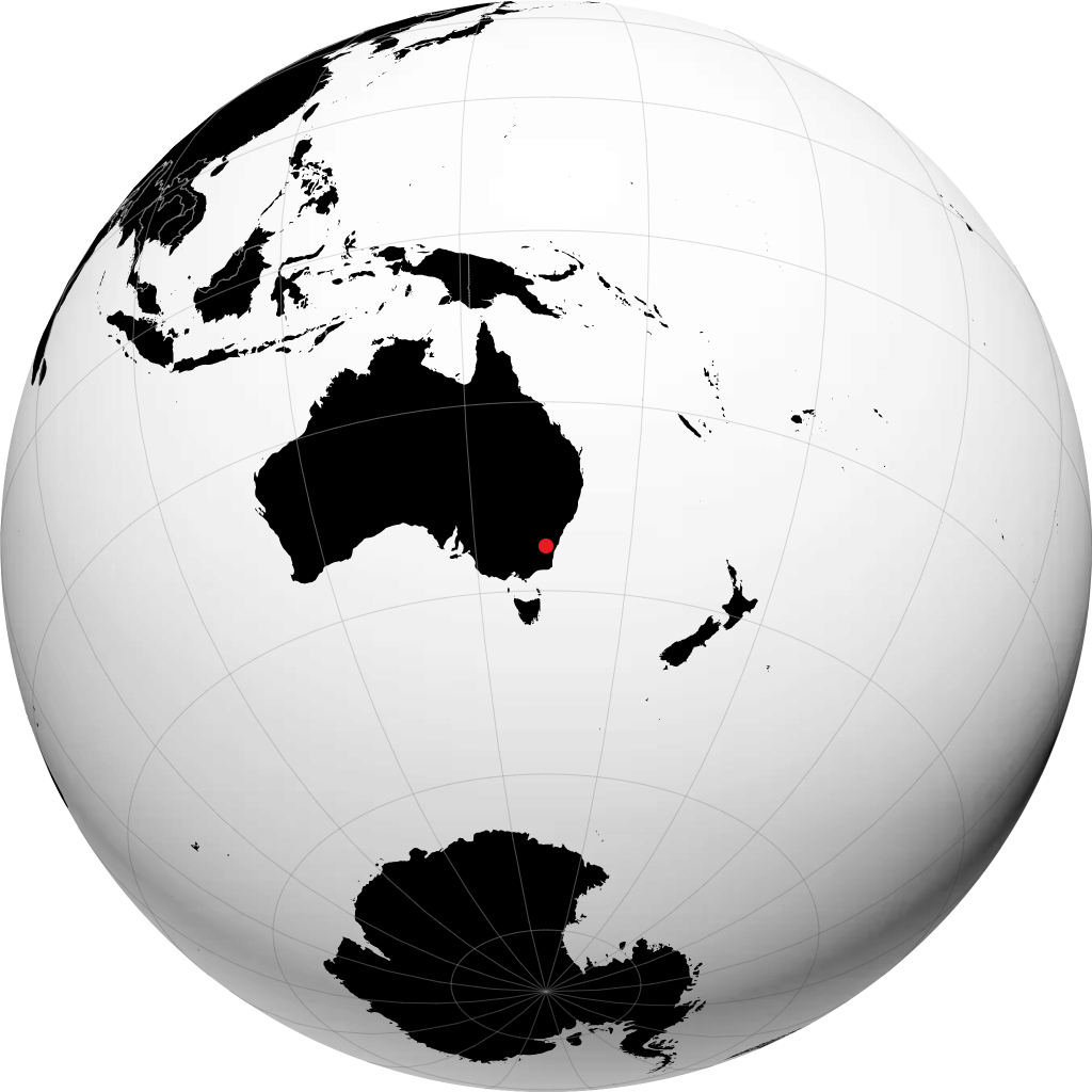 Canberra kwenye globu