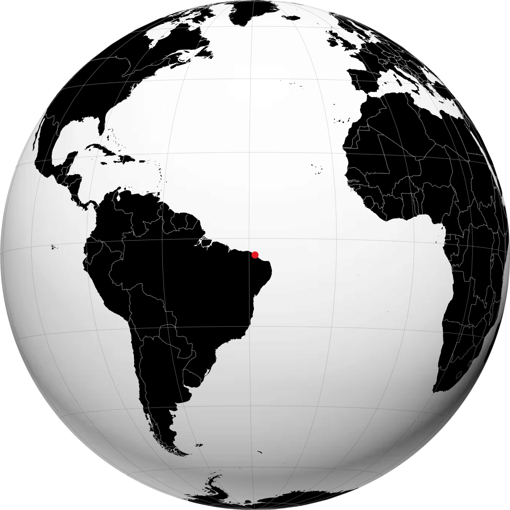 Caucaia kwenye globu