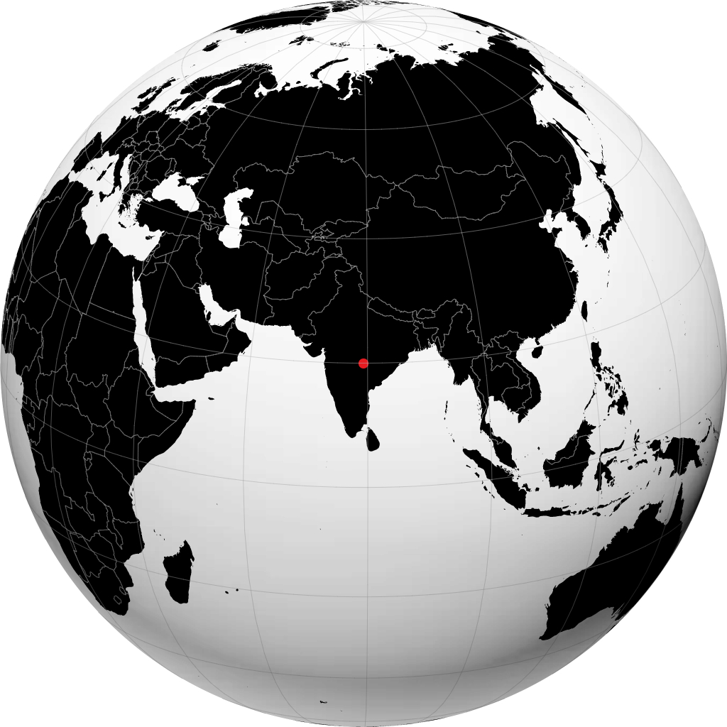 Chandrapur kwenye globu