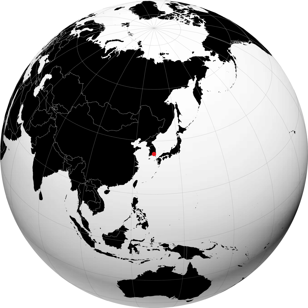 Changwon kwenye globu