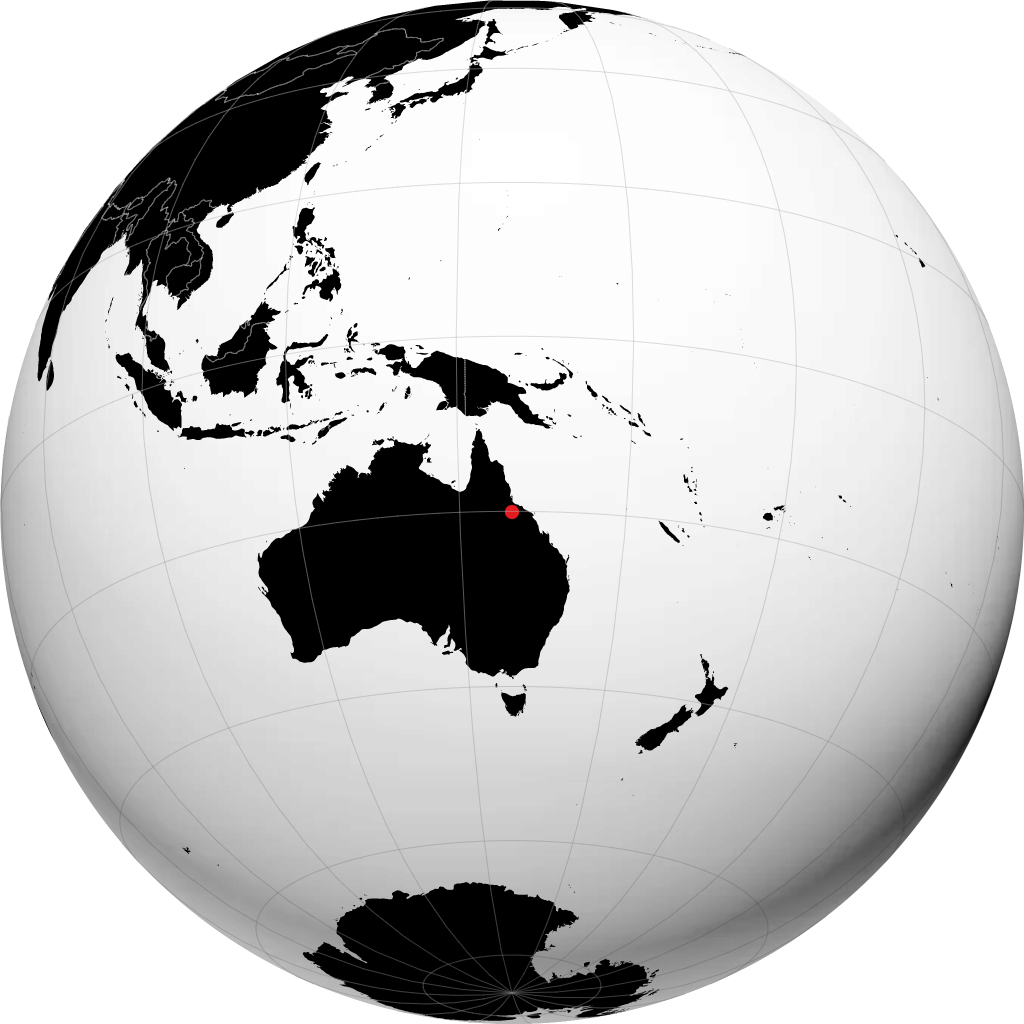 Charters Towers kwenye globu