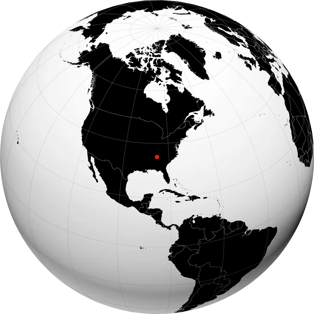 Chattanooga kwenye globu