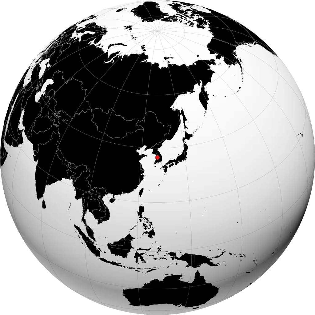 Cheongju kwenye globu