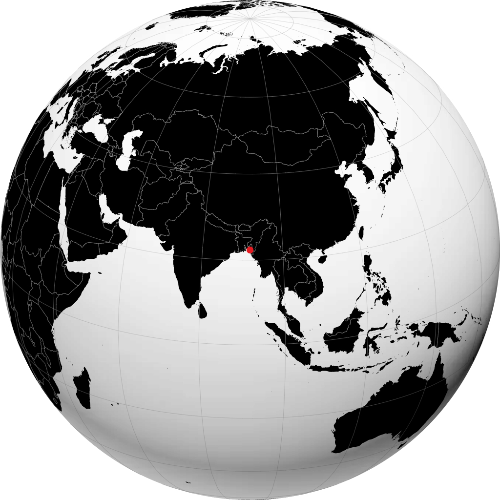 Chittagong kwenye globu