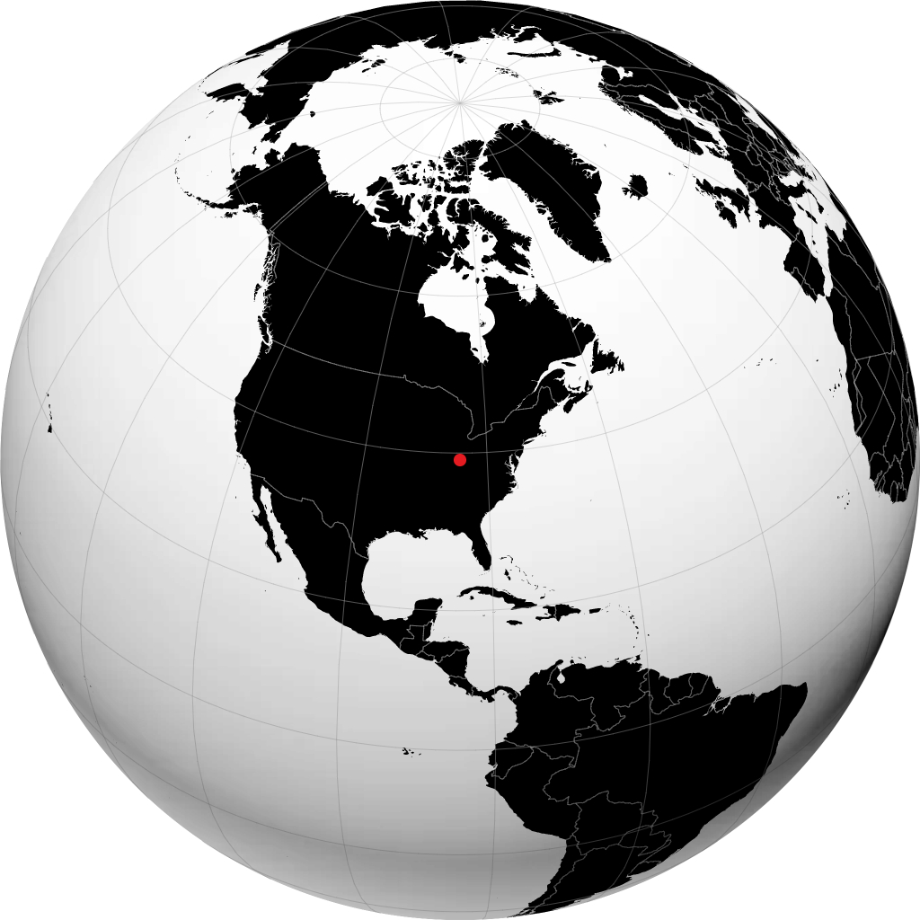 Cincinnati kwenye globu