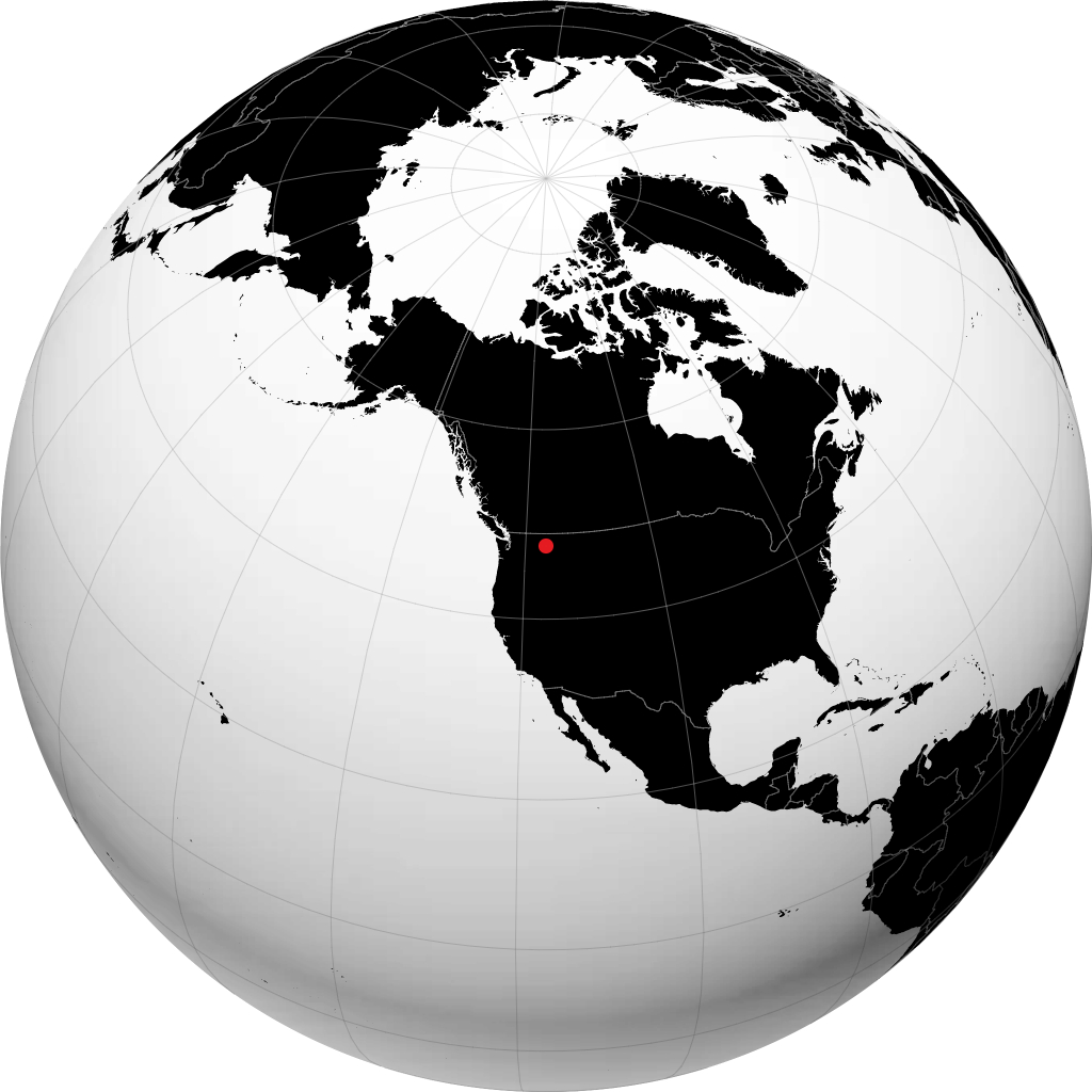 Coeur d'Alene kwenye globu