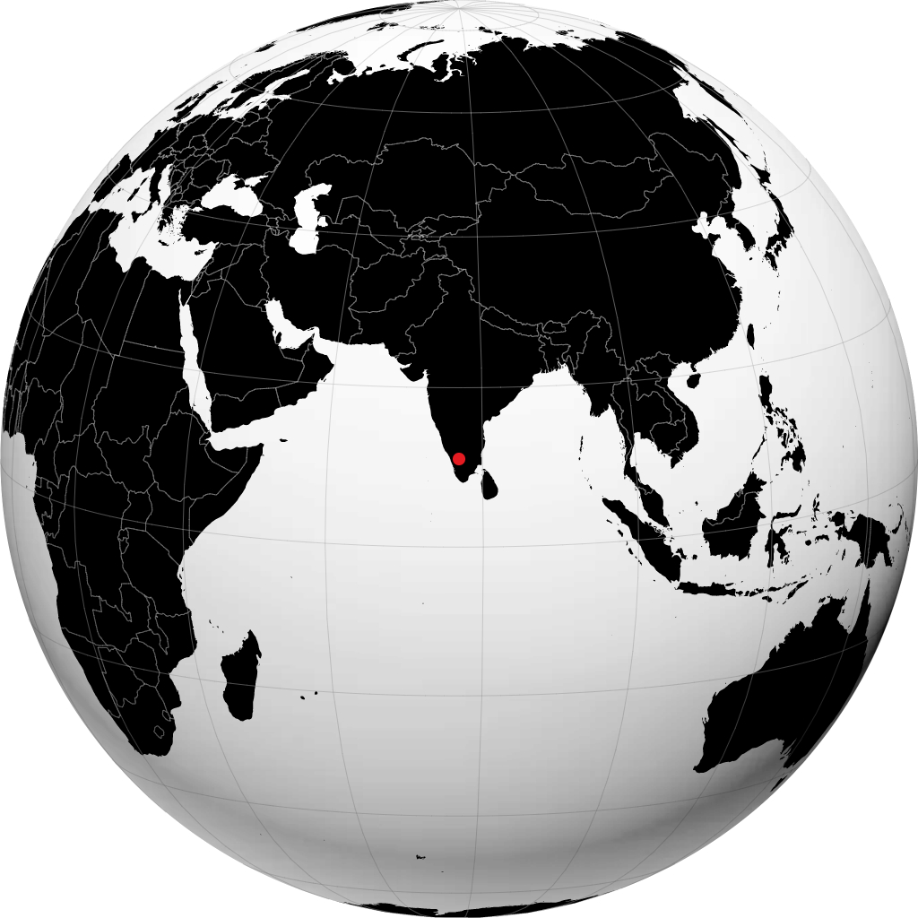 Coimbatore kwenye globu