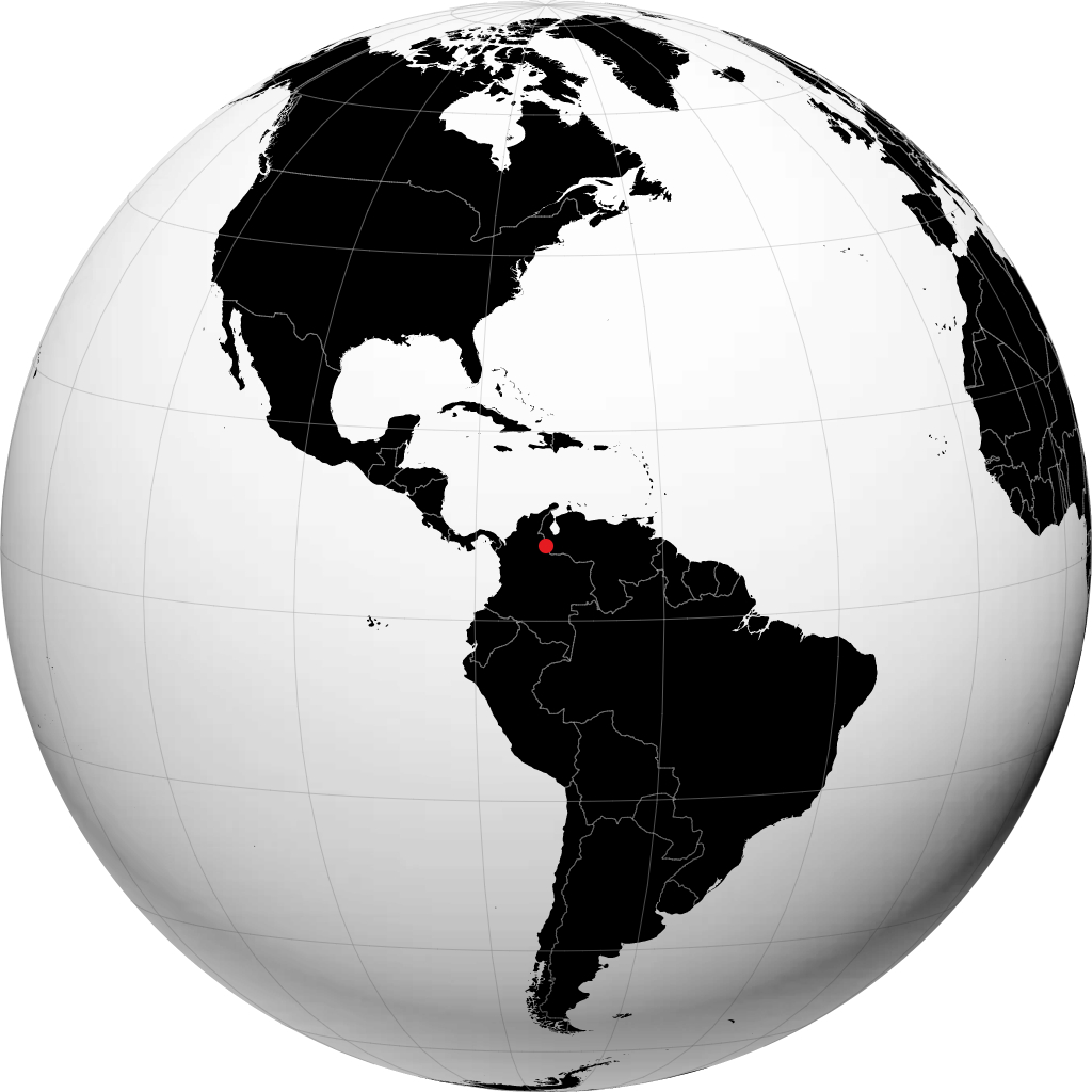 Cúcuta kwenye globu