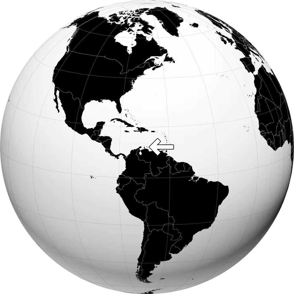 Curaçao kwenye globu