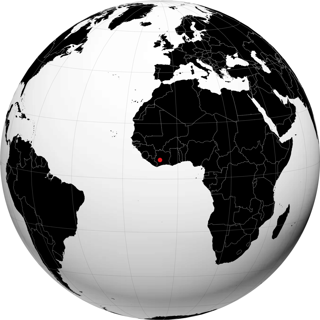 Daloa kwenye globu