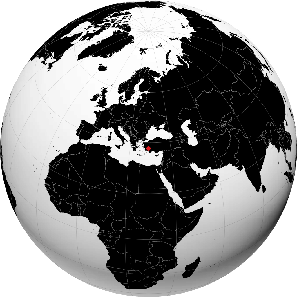 Denizli kwenye globu