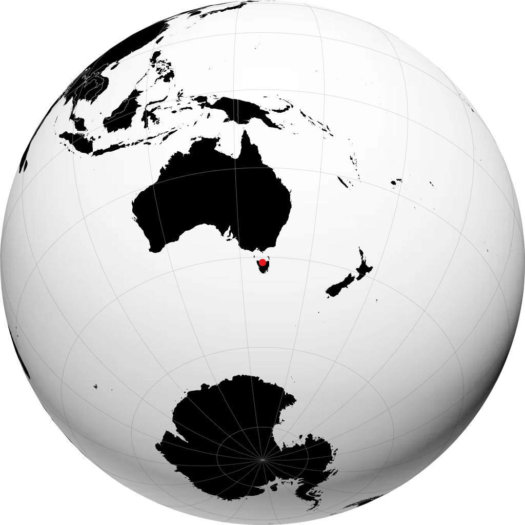 Devonport kwenye globu