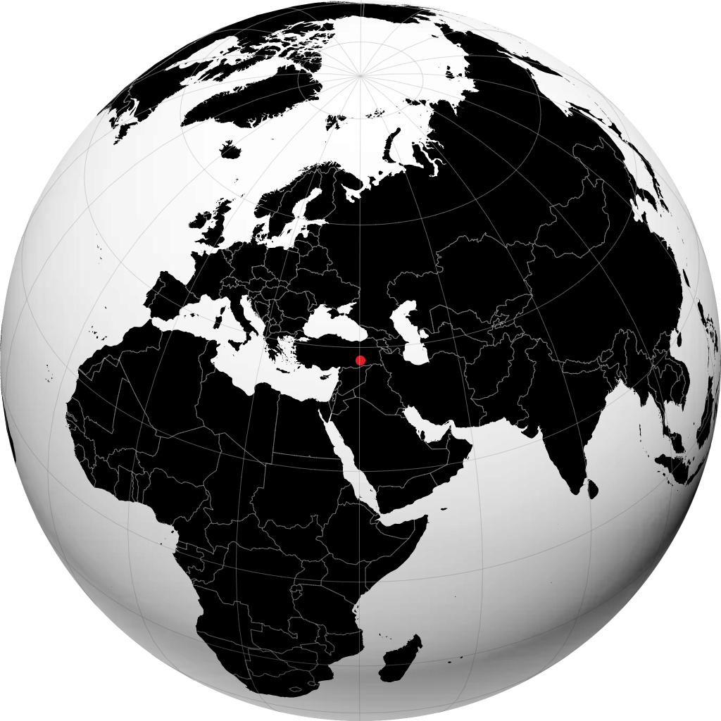 Diyarbakır kwenye globu
