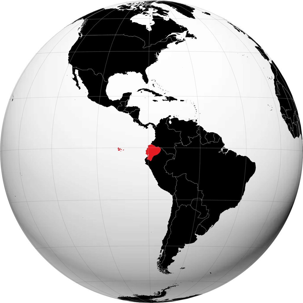Ecuador kwenye globu