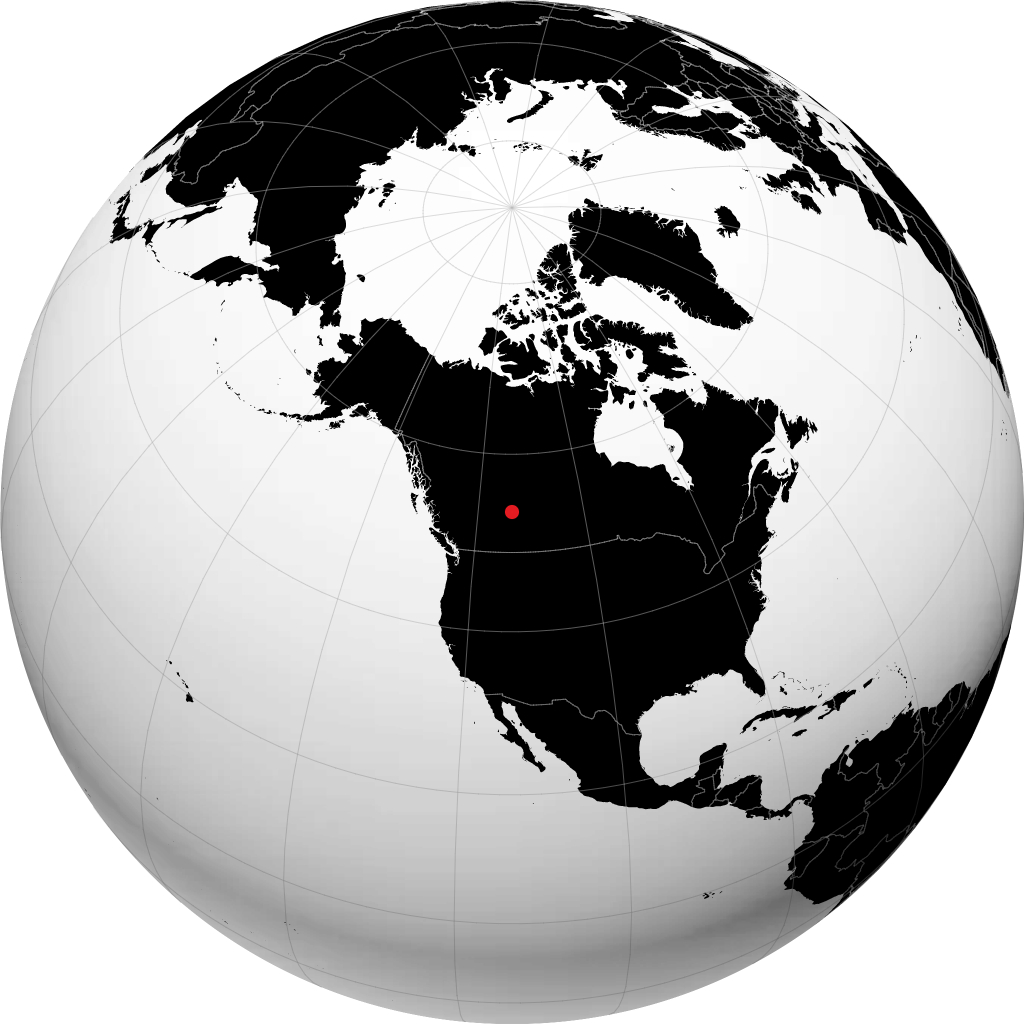 Edmonton kwenye globu