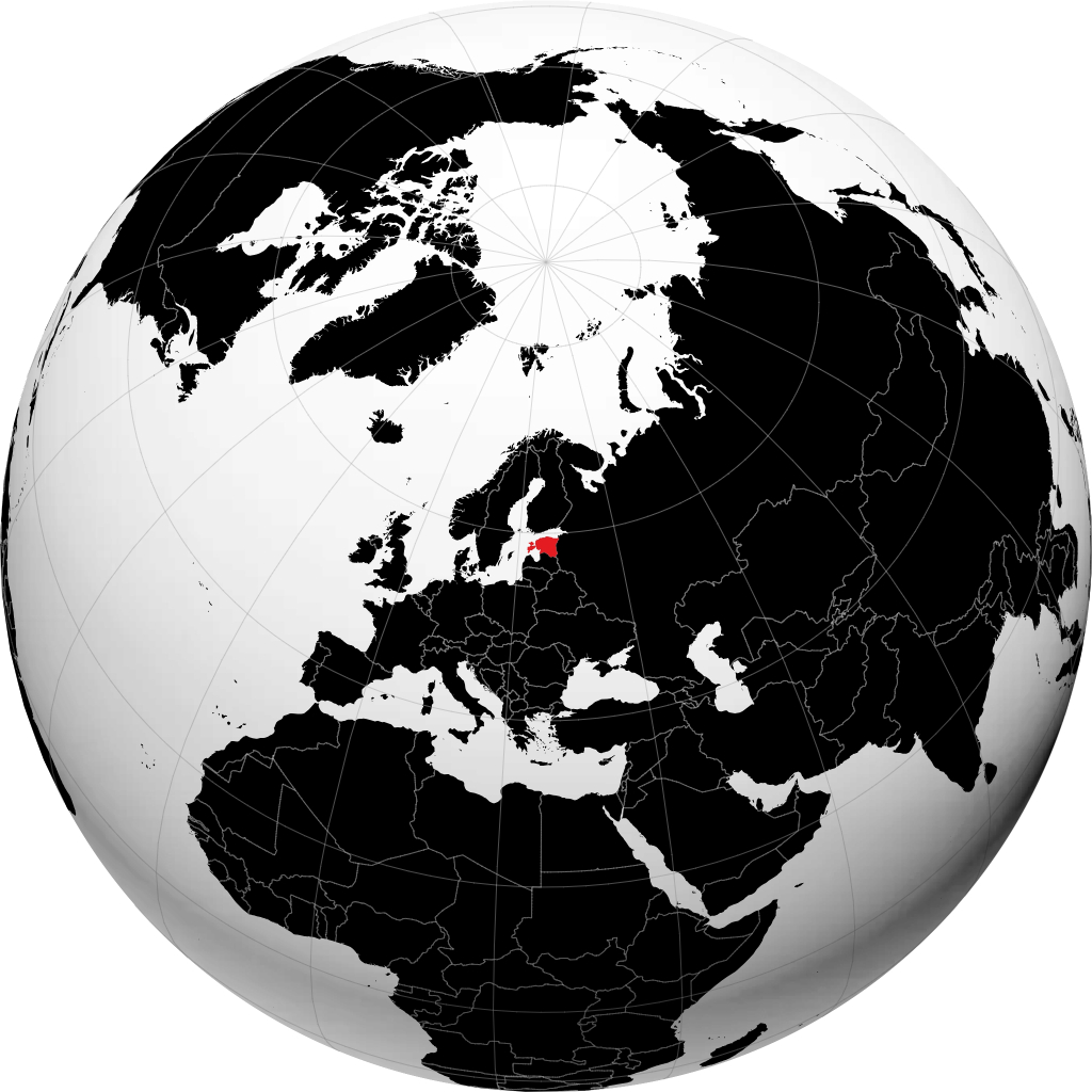 Estonia kwenye globu