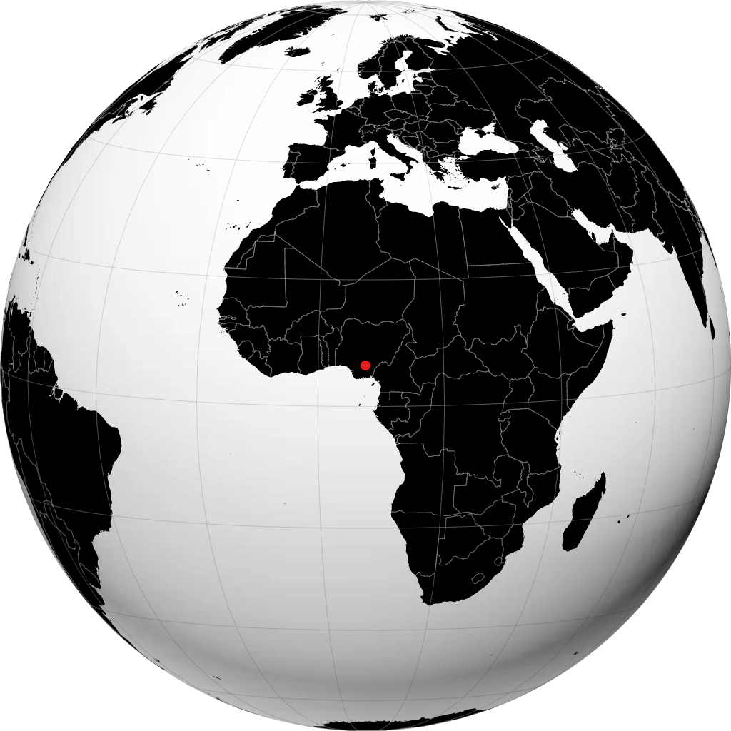 Enugu kwenye globu