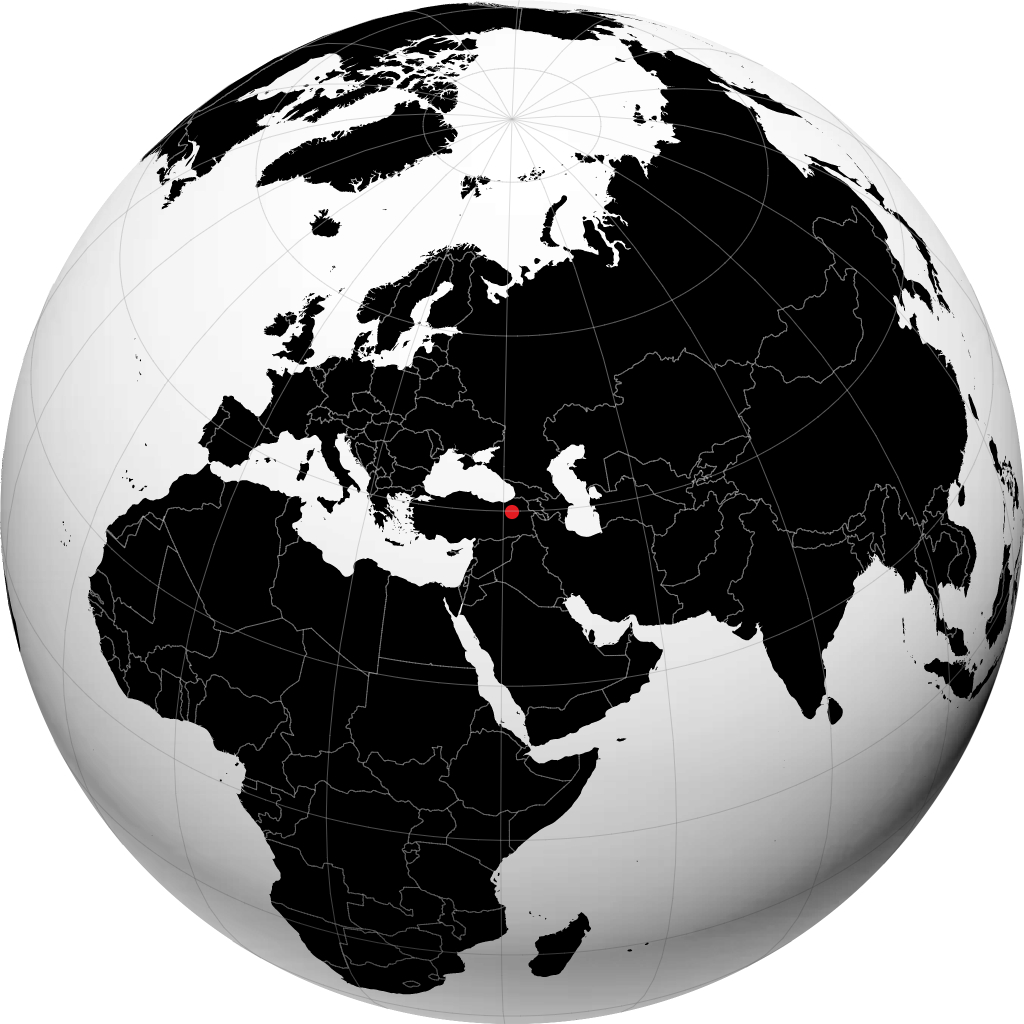 Erzurum kwenye globu