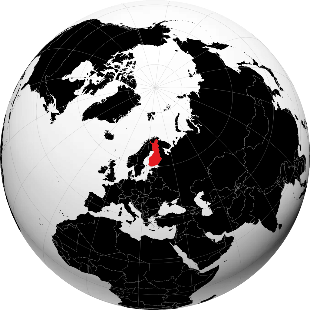 Finland kwenye globu