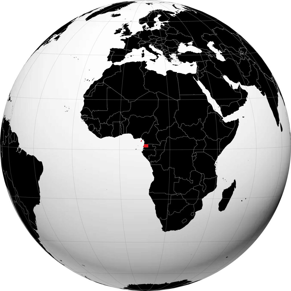 Guinea ya Ikweta kwenye globu