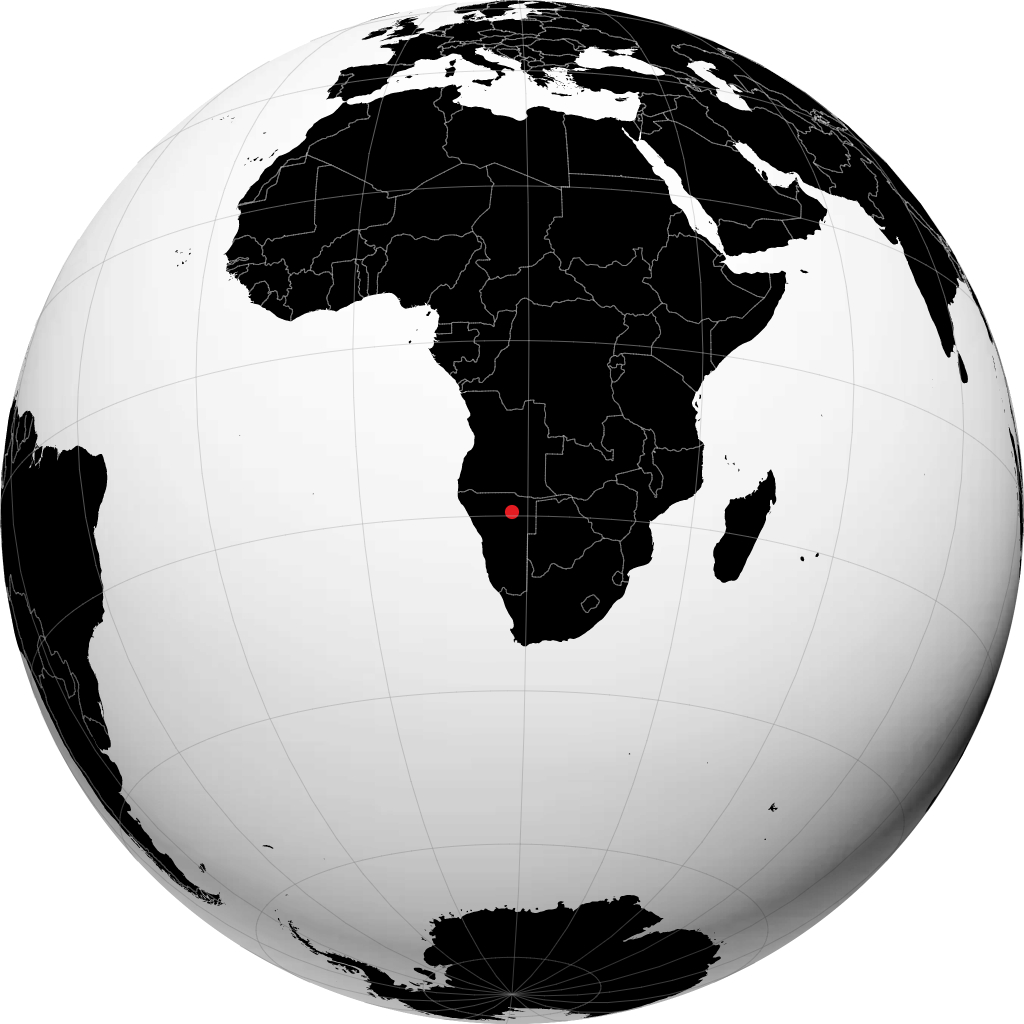 Grootfontein kwenye globu