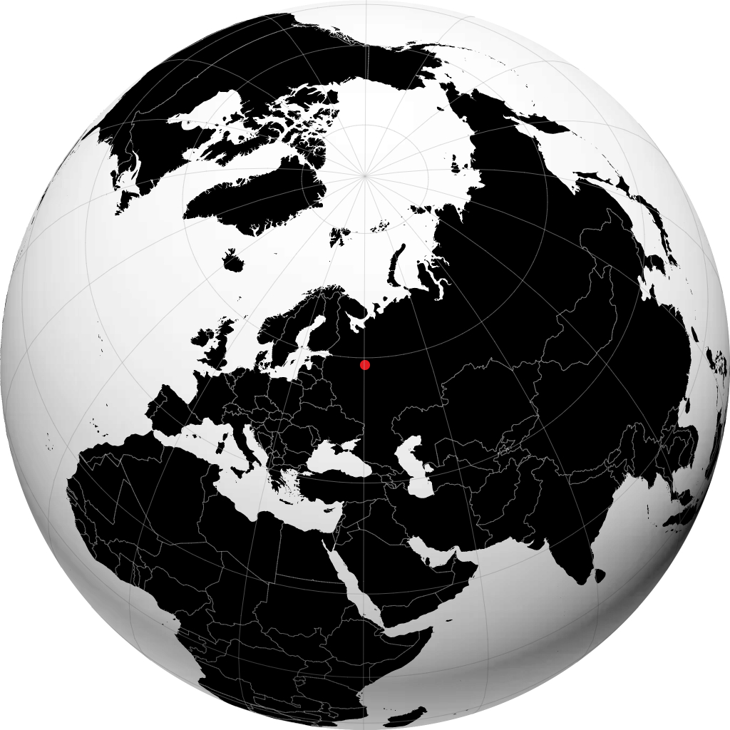 Gryazovets kwenye globu