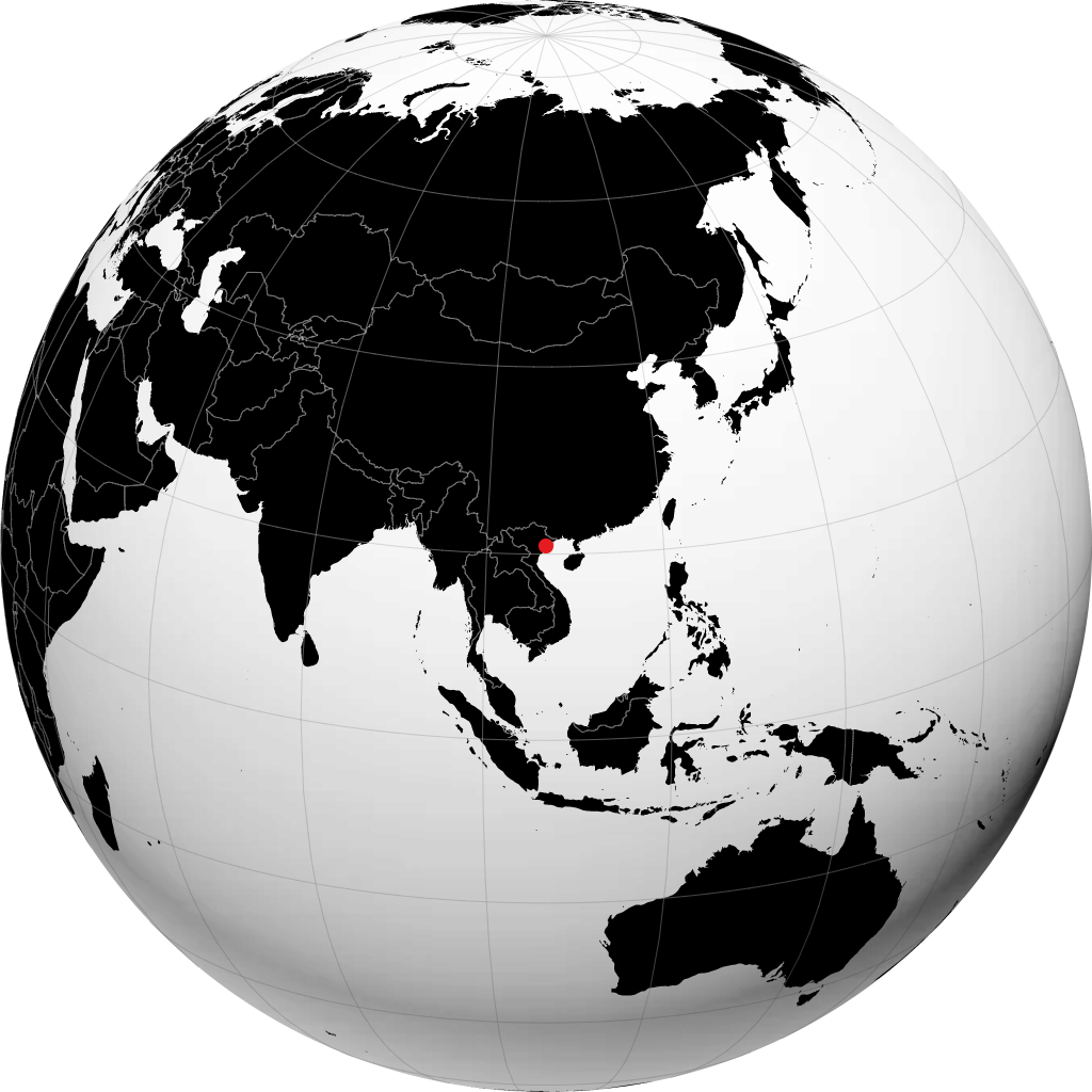 Haiphong kwenye globu