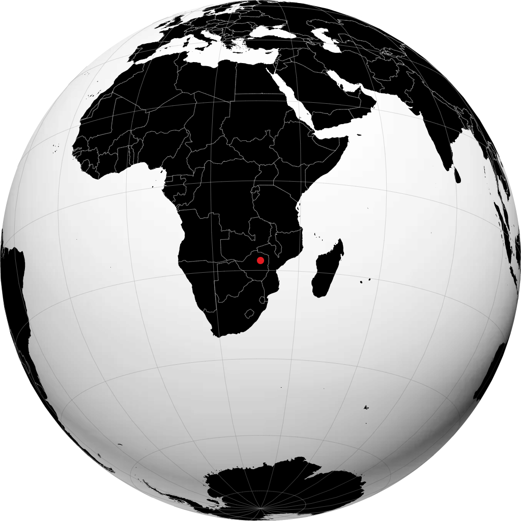 Harare kwenye globu