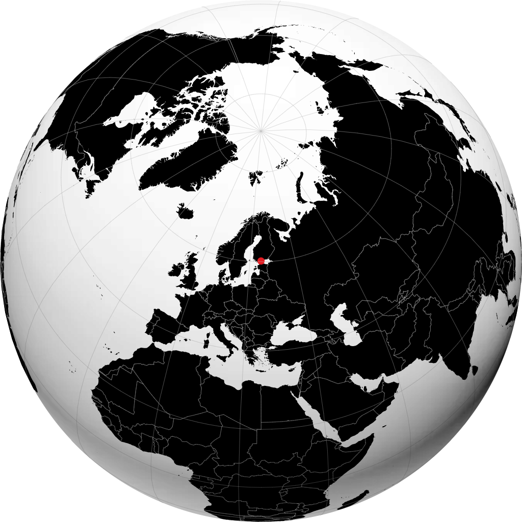 Helsinki kwenye globu