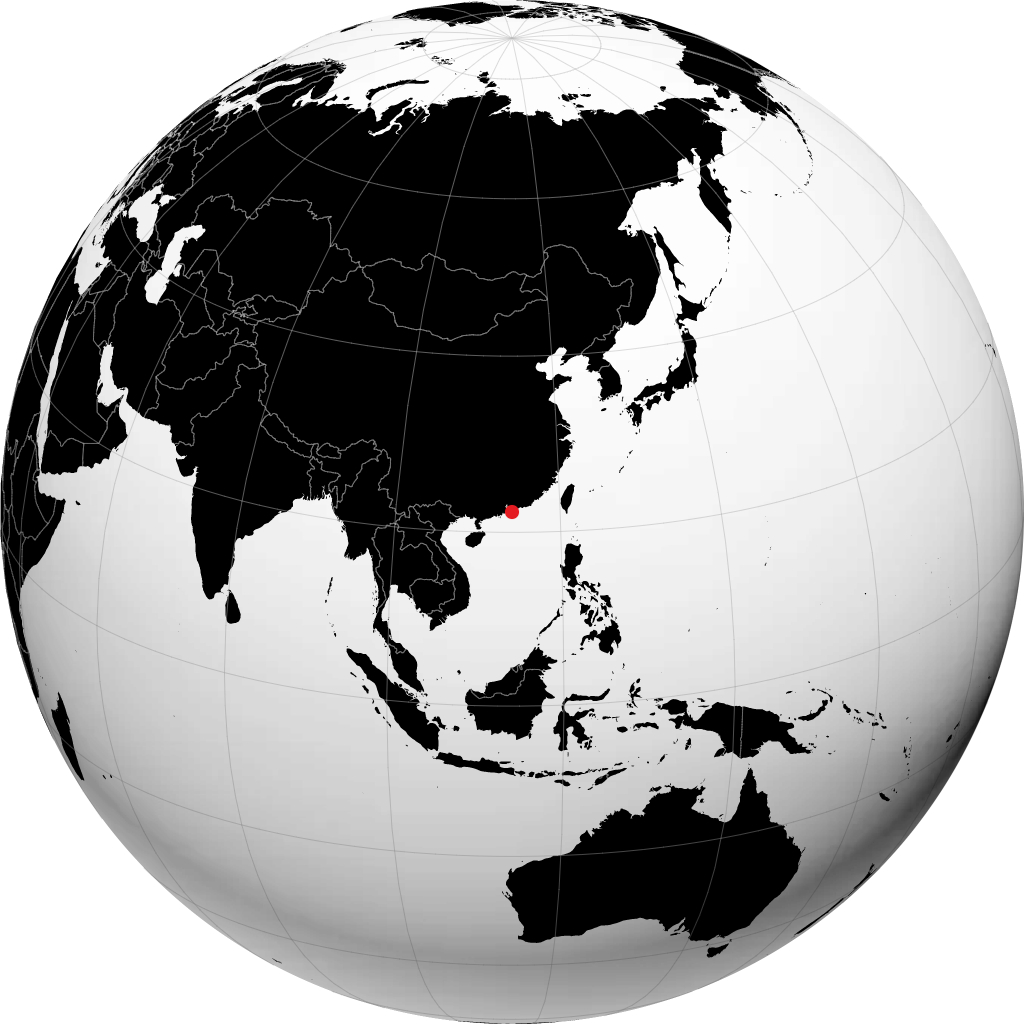 Hong Kong kwenye globu
