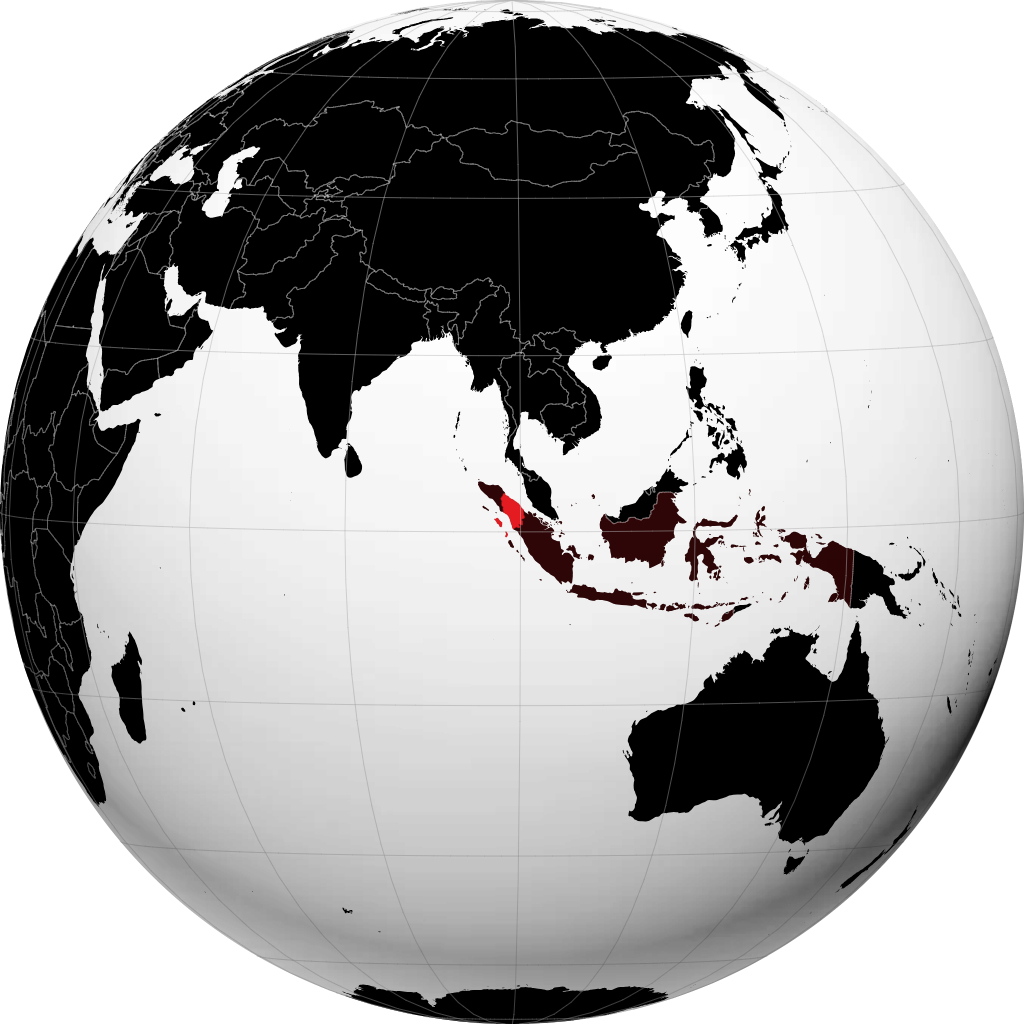 Sumatera Kaskazini kwenye globu