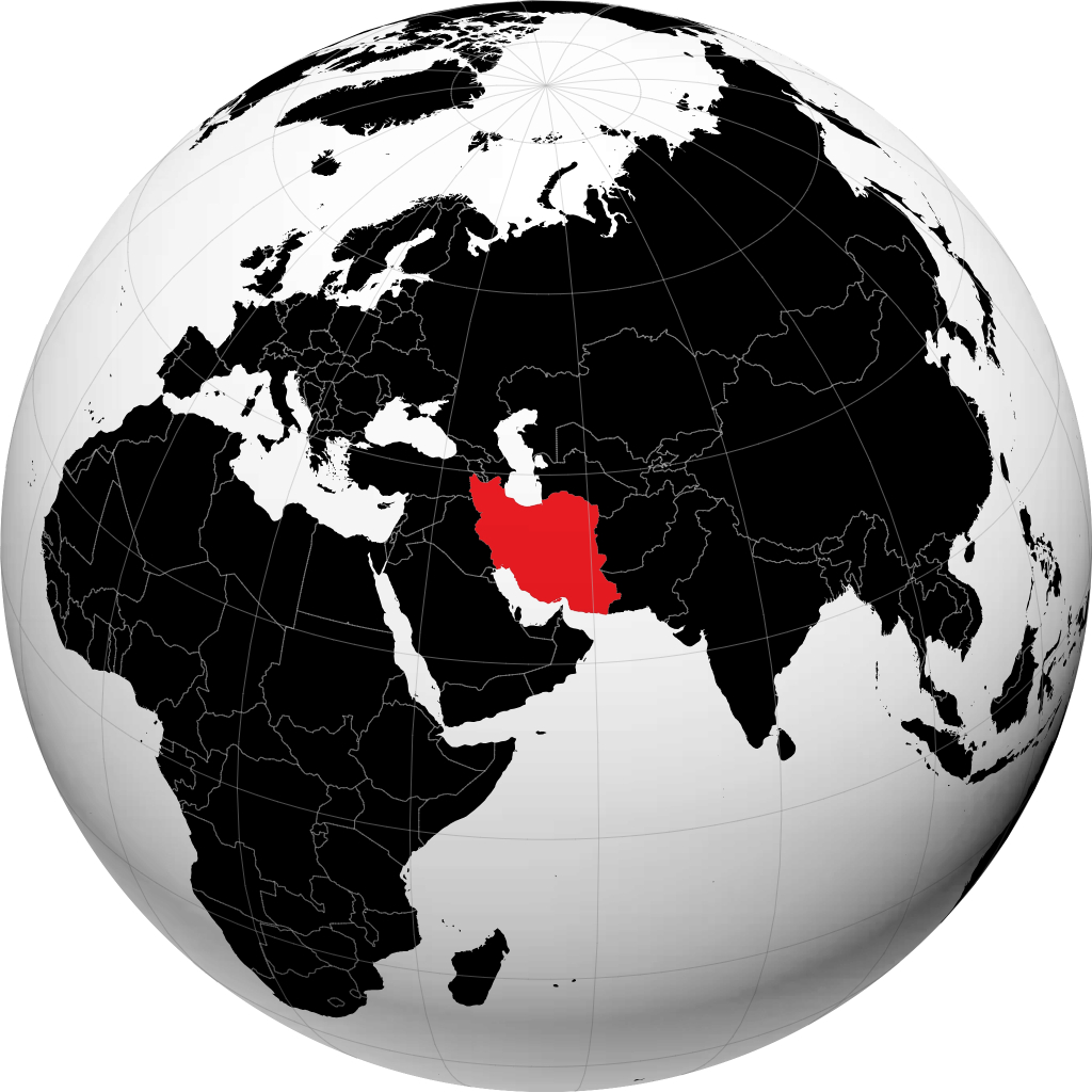 Iran kwenye globu