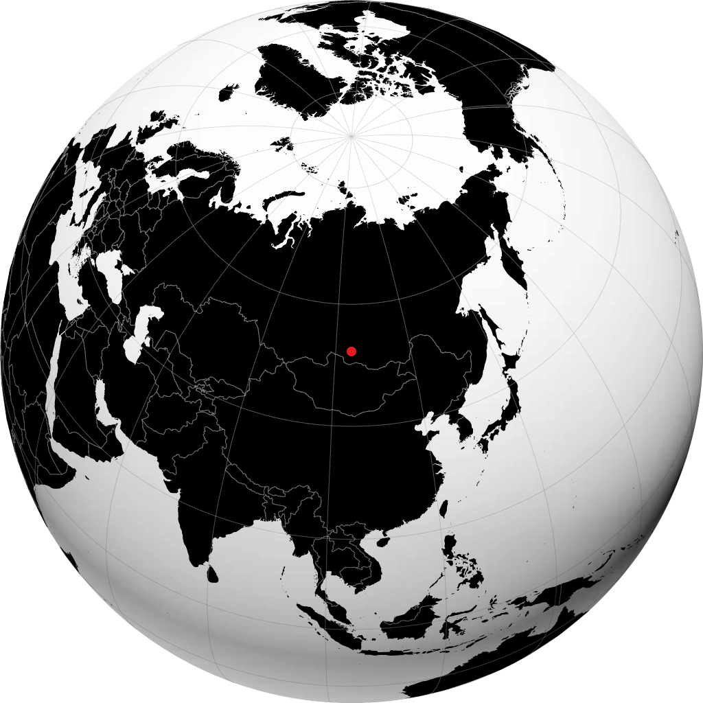 Irkutsk kwenye globu