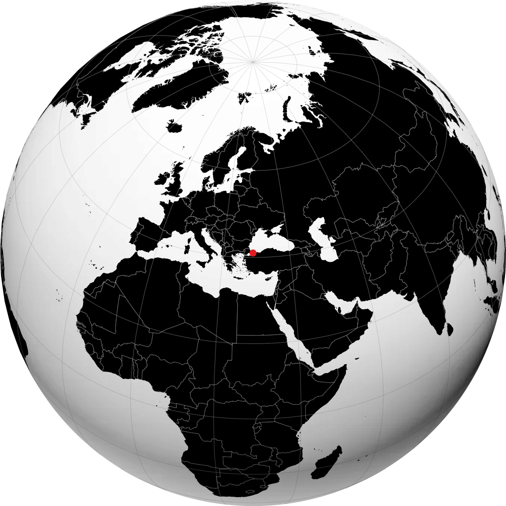 Istanbul kwenye globu