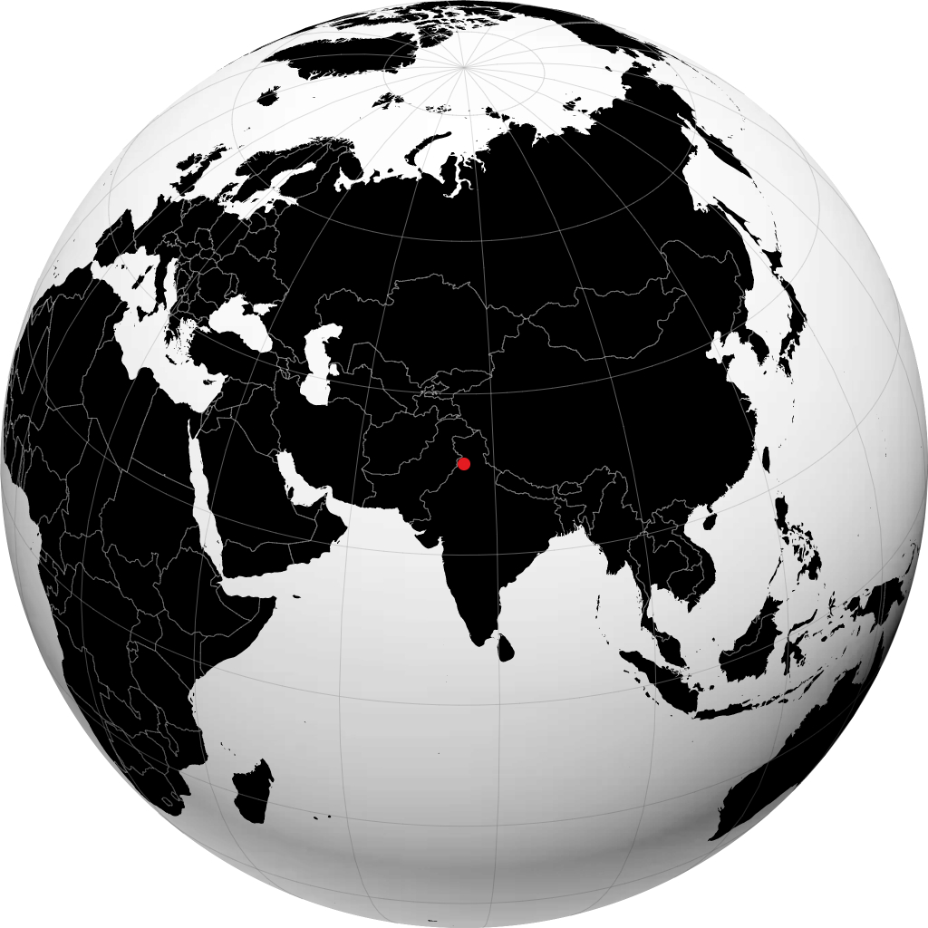 Jalandhar kwenye globu