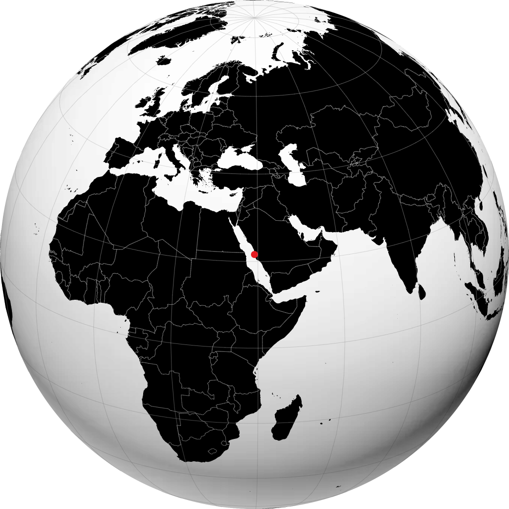 Jeddah kwenye globu